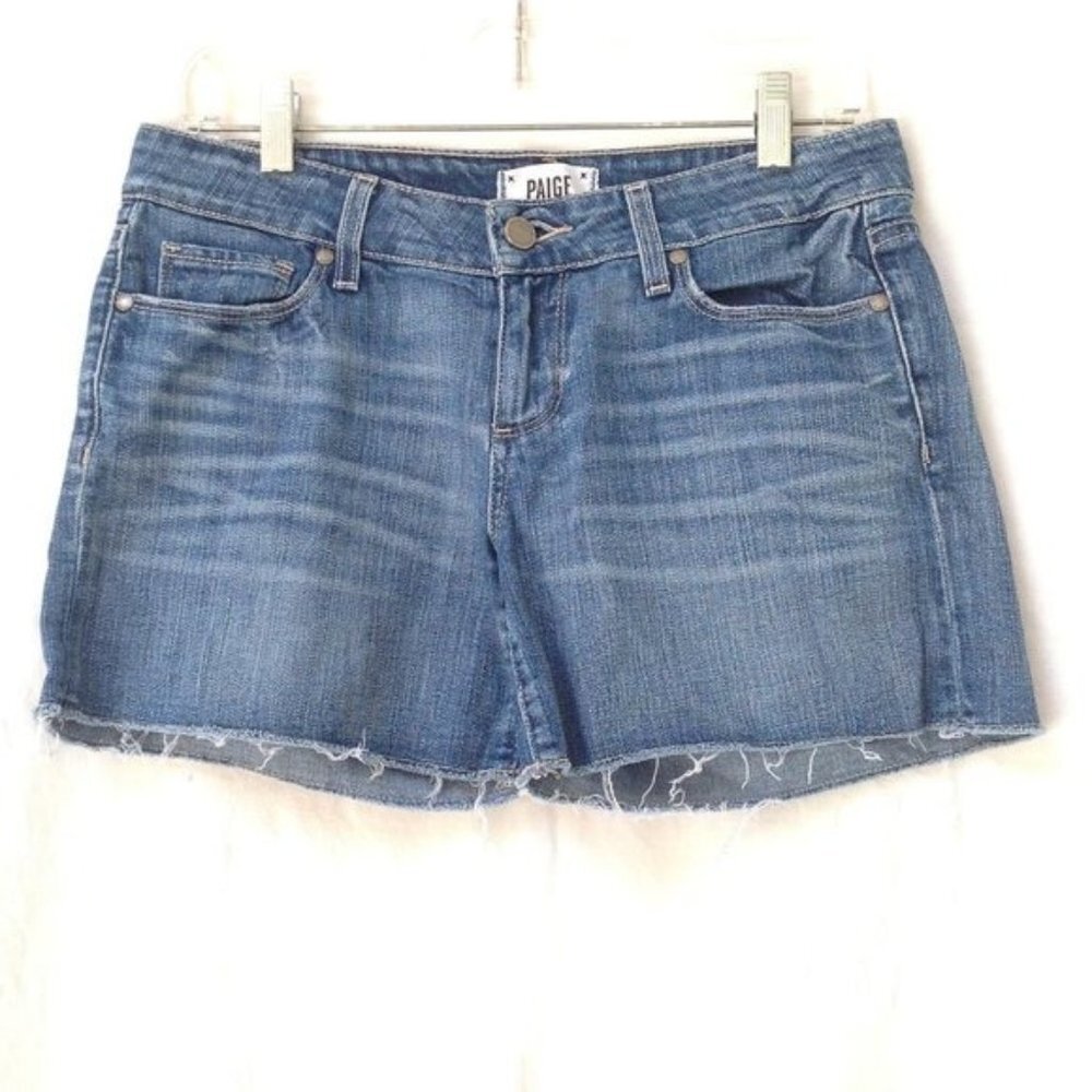 Paige Jimmy Jimmy Denim Shorts 25 Released Hem